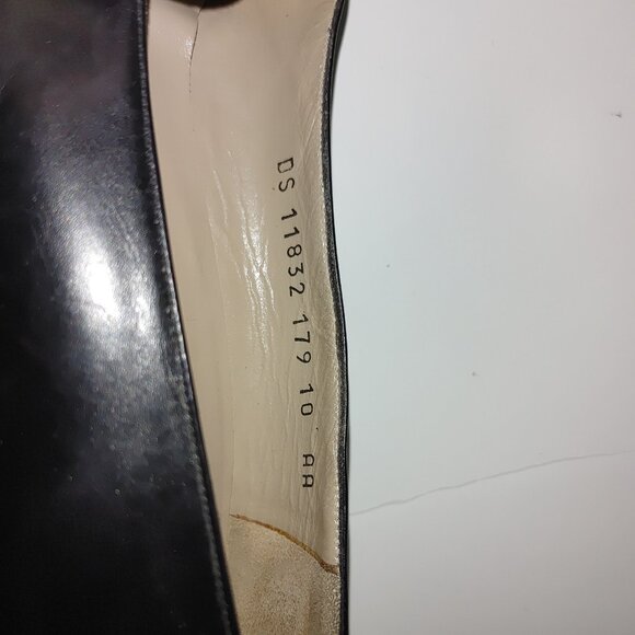 SALVATORE FERRAGAMO Woman's Leather Heels PUMPS Size 10 Pre-owned - Picture 6 of 6
